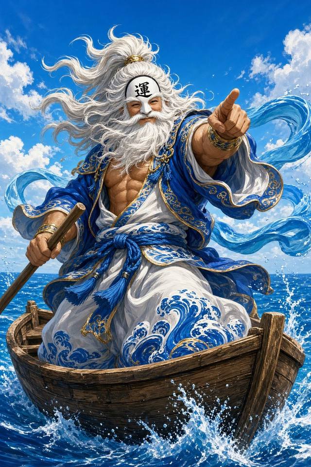 競艇の神。白い運のお面